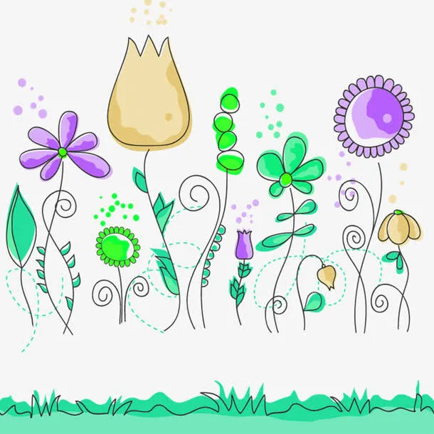 手绘花朵合集免抠
