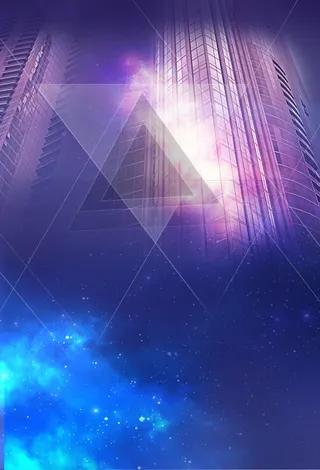 房产星空广告展板背景素材高清