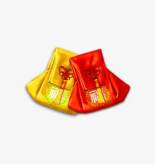 古代节日喜庆福字钱袋免抠