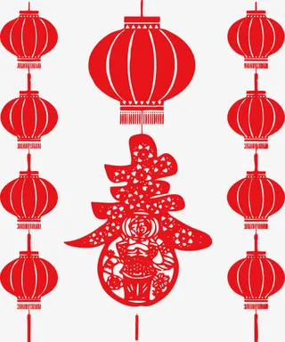 元宵春节灯笼免抠
