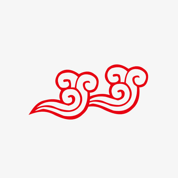 一对祥云免抠