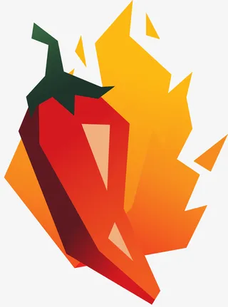 火焰辣椒卡通风格免抠