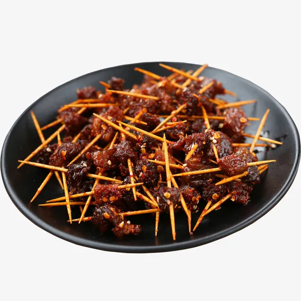 盘子里的牙签肉免抠