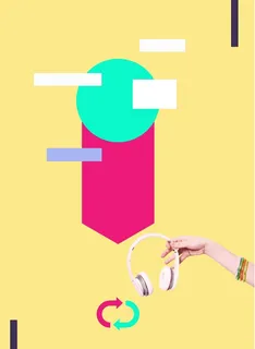 简约扁平几何海报高清