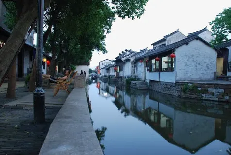 古镇河边风情免抠