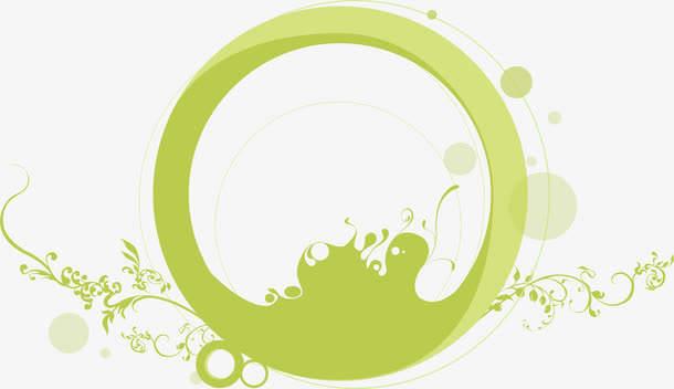 绿色潮流边框免抠