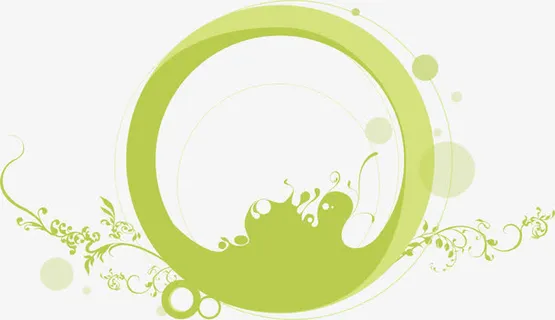 绿色潮流边框免抠