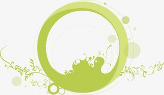 绿色潮流边框免抠