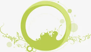 绿色潮流边框免抠