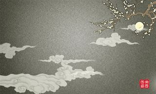 中国风复古工笔画背景素材高清