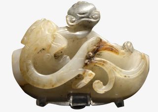 明代螭纹玉剑格免抠