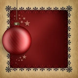 圣诞球雪花背景边框