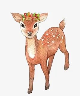 卡通梅花鹿免抠