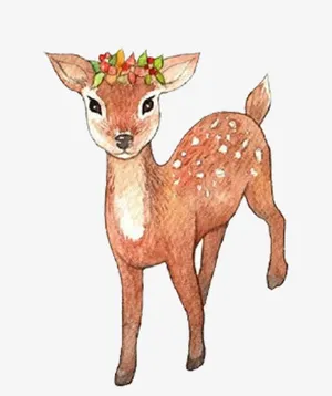 卡通梅花鹿免抠