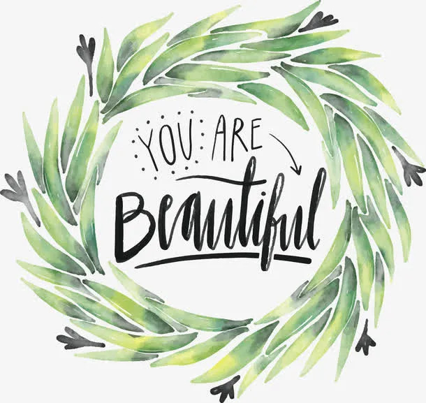 热带春天开花植物的装饰免抠