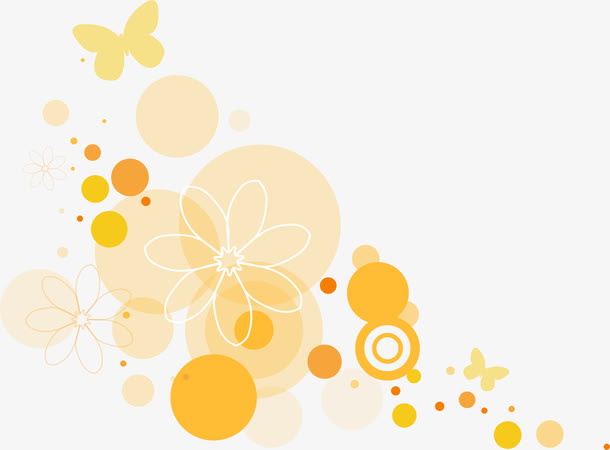 橙色潮流圆点免抠