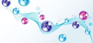 彩色丝带球家居背景高清