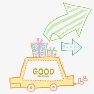 小汽车礼盒免抠