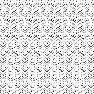 黑色线条底纹矢量波浪边素材免抠