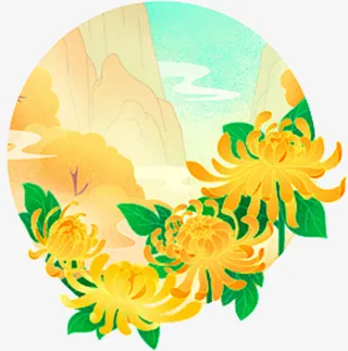 中国风国潮四季秋免抠