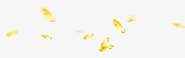 唯美精美漂浮金币免抠