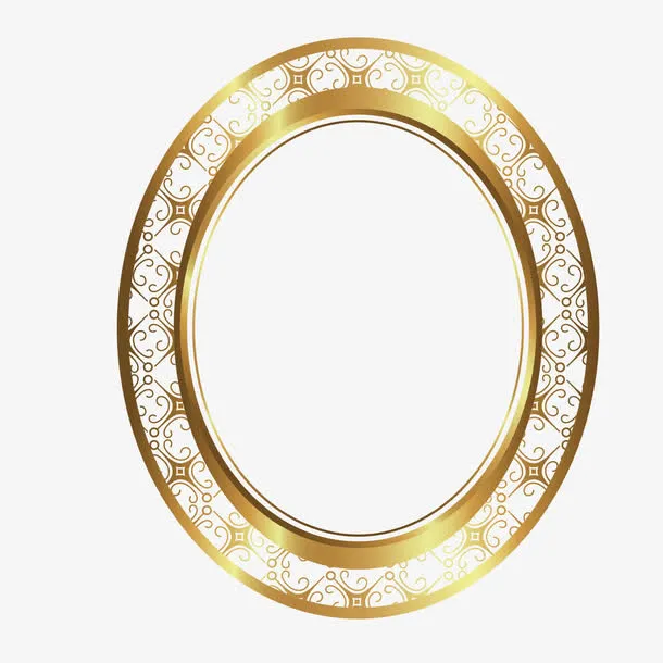 矢量图案素材金边金丝免抠