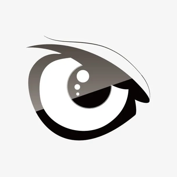 卡通 犀利 眼神免抠