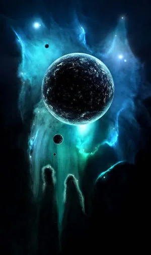科幻宇宙星空插画免抠