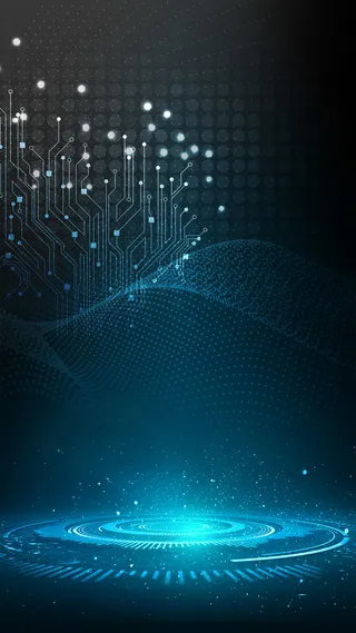 黑色科技光点H5背景高清