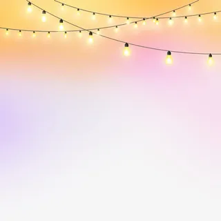 夜晚的彩灯免抠