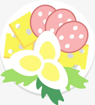 黄色卡通美味食物免抠