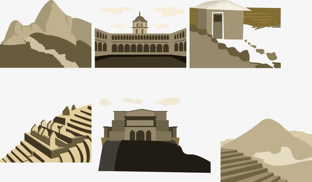 矢量建筑免抠