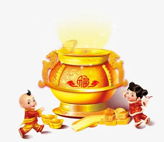 年画财宝免抠