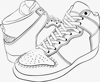 手绘运动鞋矢量图免抠