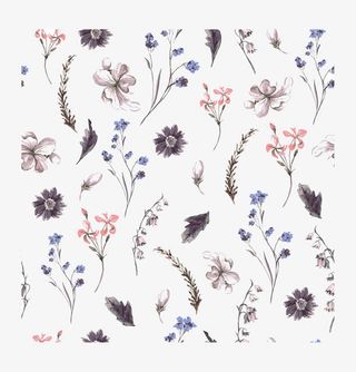 白底碎花图案免抠