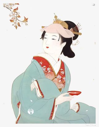 花下美女免抠