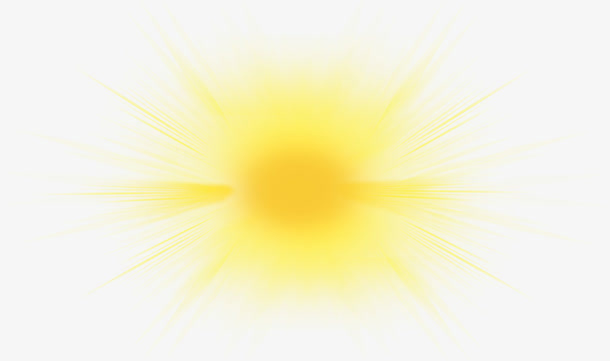 创意海报黄色光效设计太阳光免抠