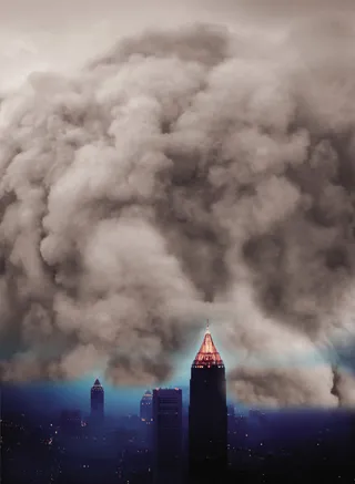 灰色创意关注环境公益海报高清