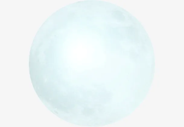 浅蓝色发光的圆设计素材免抠