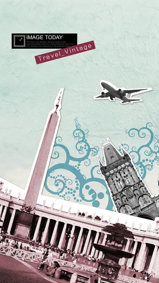 质感旅行H5背景元素高清