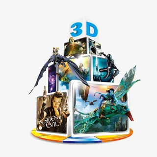 3D观影宣传图免抠