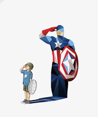 美国英雄海报免抠