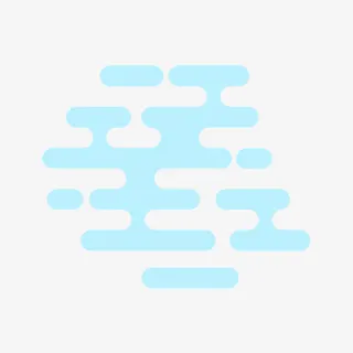 手绘蓝色漫画免抠