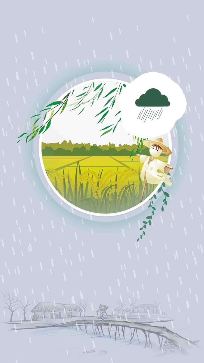 谷雨农历节气海报高清