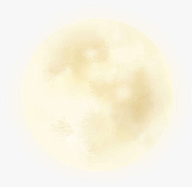 质感创意合成黄色的月亮免抠
