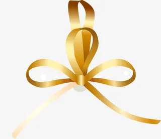 黄色亮光丝带淘宝免抠