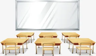 卡通教室讲台免抠
