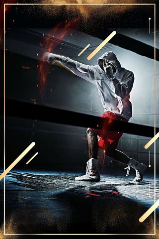 大气黑金散打搏击比赛高清