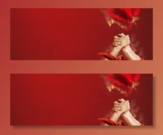 为梦想加油大气红色banner高清