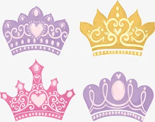 彩色公主黄光免抠